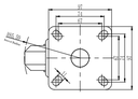 Bánh xe PU xoay Shenpai D100, 25A10-1651