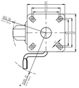 Bánh xe PU xoay khóa Shenpai D100, 25A11-1651