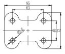 Bánh xe PU cố định Shenpai D75, 25A03-1052