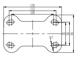 Bánh xe PU cố định Shenpai D130, 25A21-1652