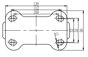 Bánh xe PU cố định Shenpai D150, 25A30-1653