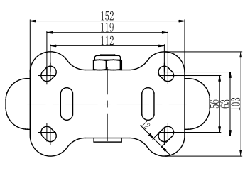 Bánh xe PU cố định Shenpai D200, 25A39-1654