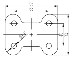 Bánh xe cao su cố định Shenpai D75, 25A03-1062